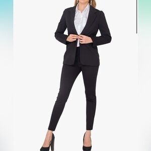 All Day Comfort Black Suit Jacket & Pants Set- 8